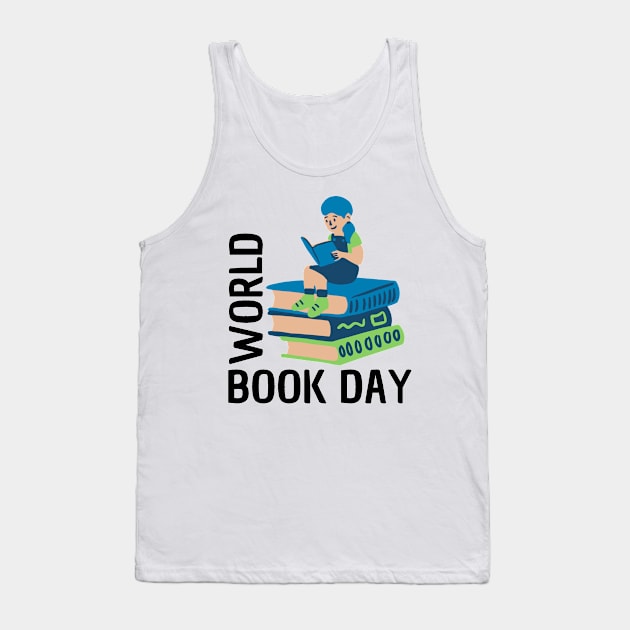 World Book Day, Blue Hair Girl Tank Top by DAHLIATTE